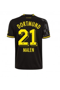 Borussia Dortmund Donyell Malen #21 Fotballdrakt Borte Klær 2022-23 Korte ermer